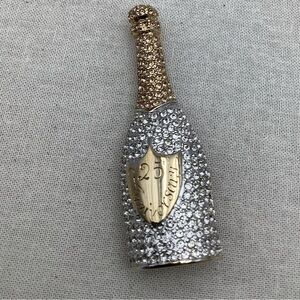 Carolee Champagne Bottle Brooch